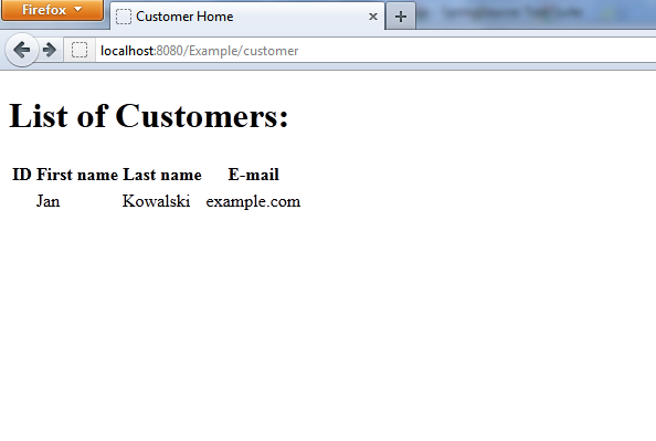 http://localhost:8080/Example/customer